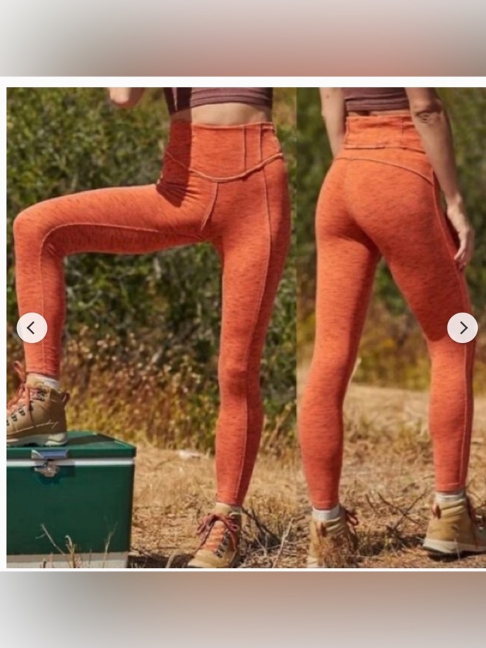 Free People Movement NWT Papaya Punch Orange High Rise Active Hybrid Legging XS